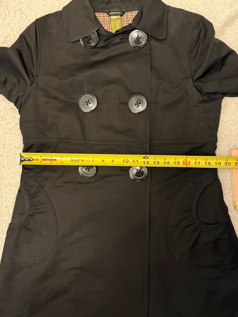Soia & Kyo Black Double-Breasted Trench Coat - Picture 9 of 12